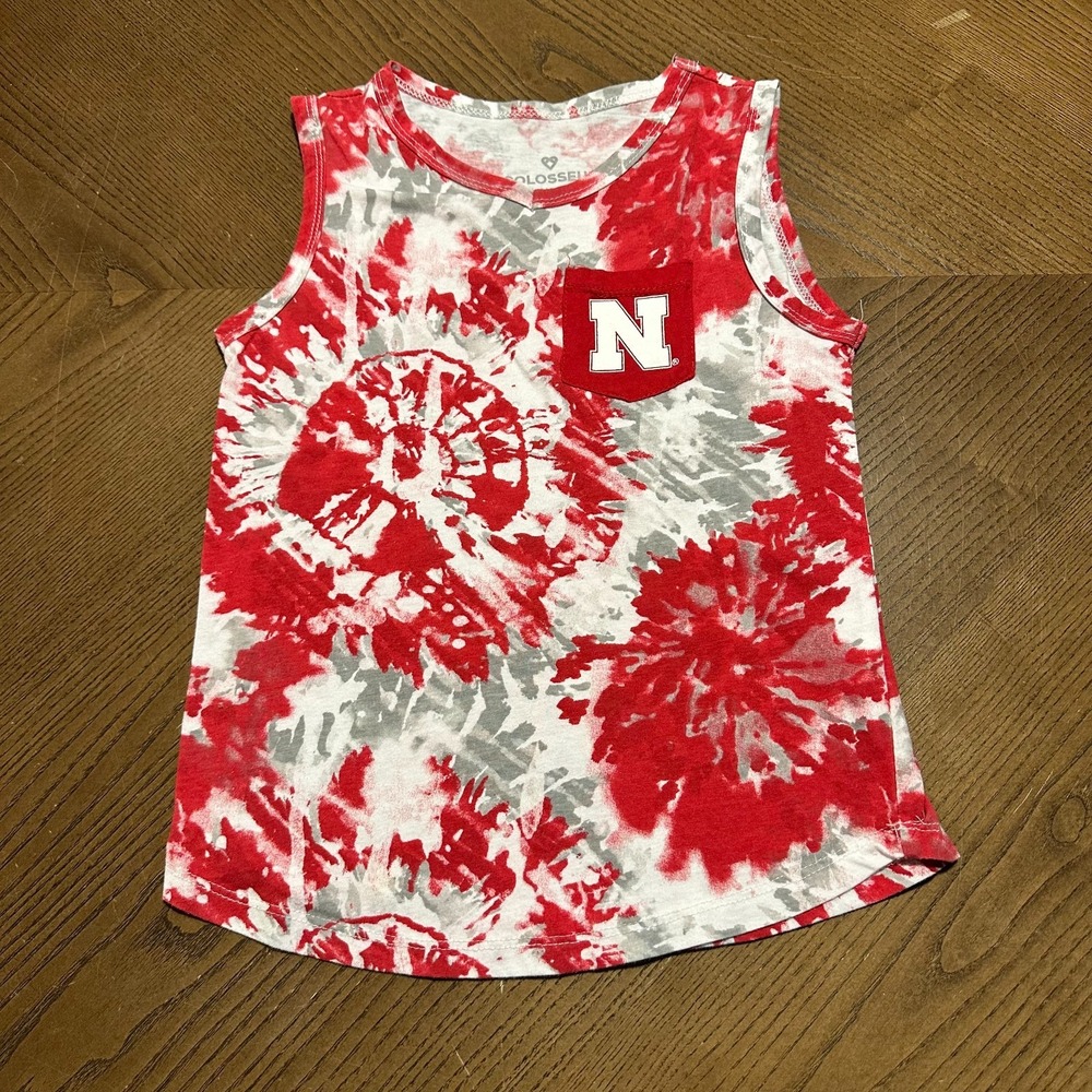 Nebraska Huskers Colosseum Tie Dye NCAA Football‎ Jersey Size Youth Medium